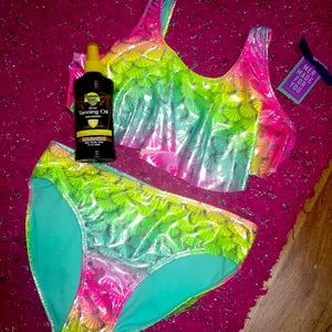 Wonder nation Mermaid 2 pc Bathing suit NWT